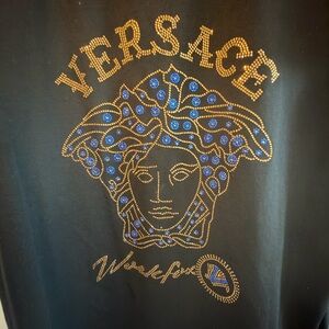 Versace Black Silk Blend Top